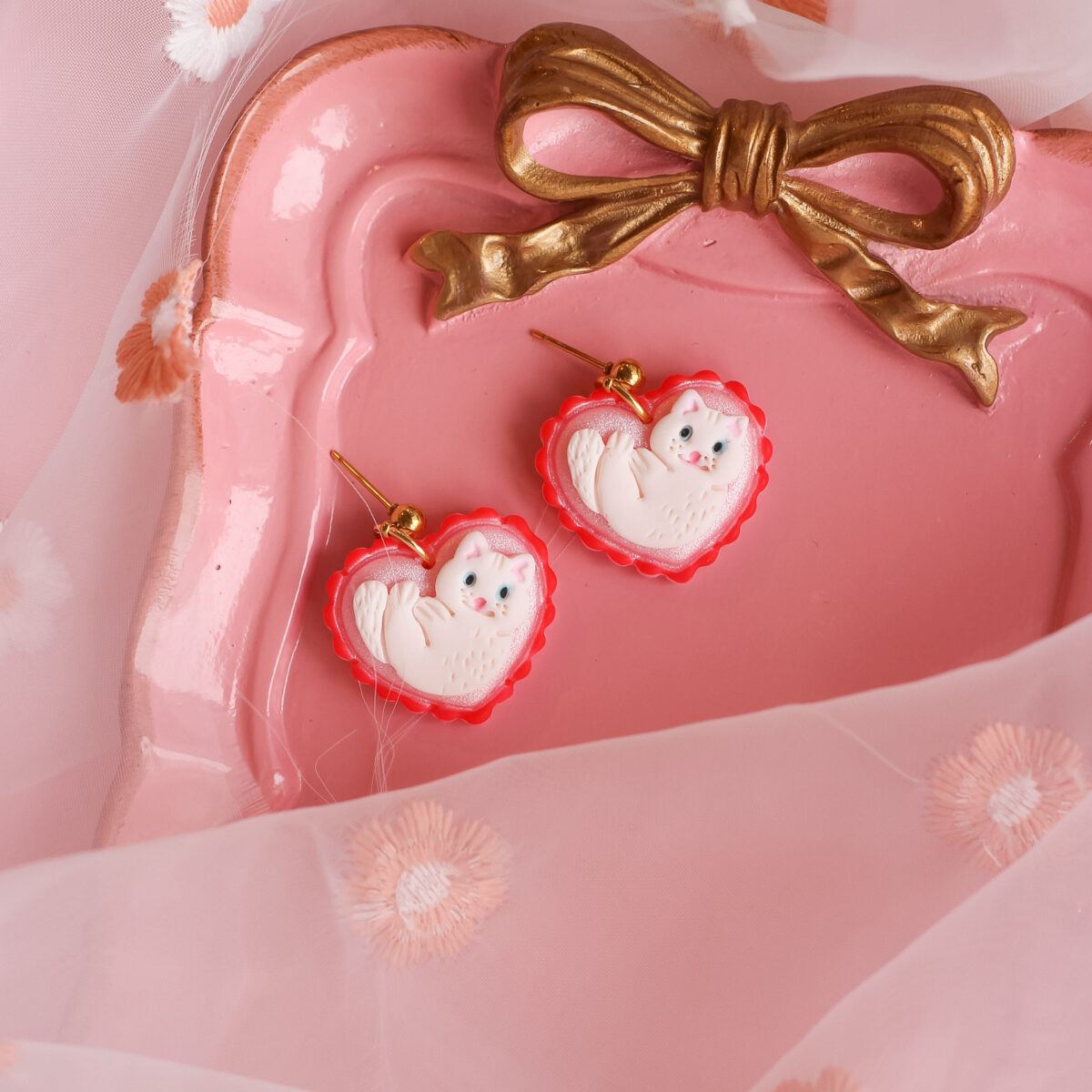 Brincos Purrfect Heart