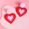 Brincos Pink Retro Heart