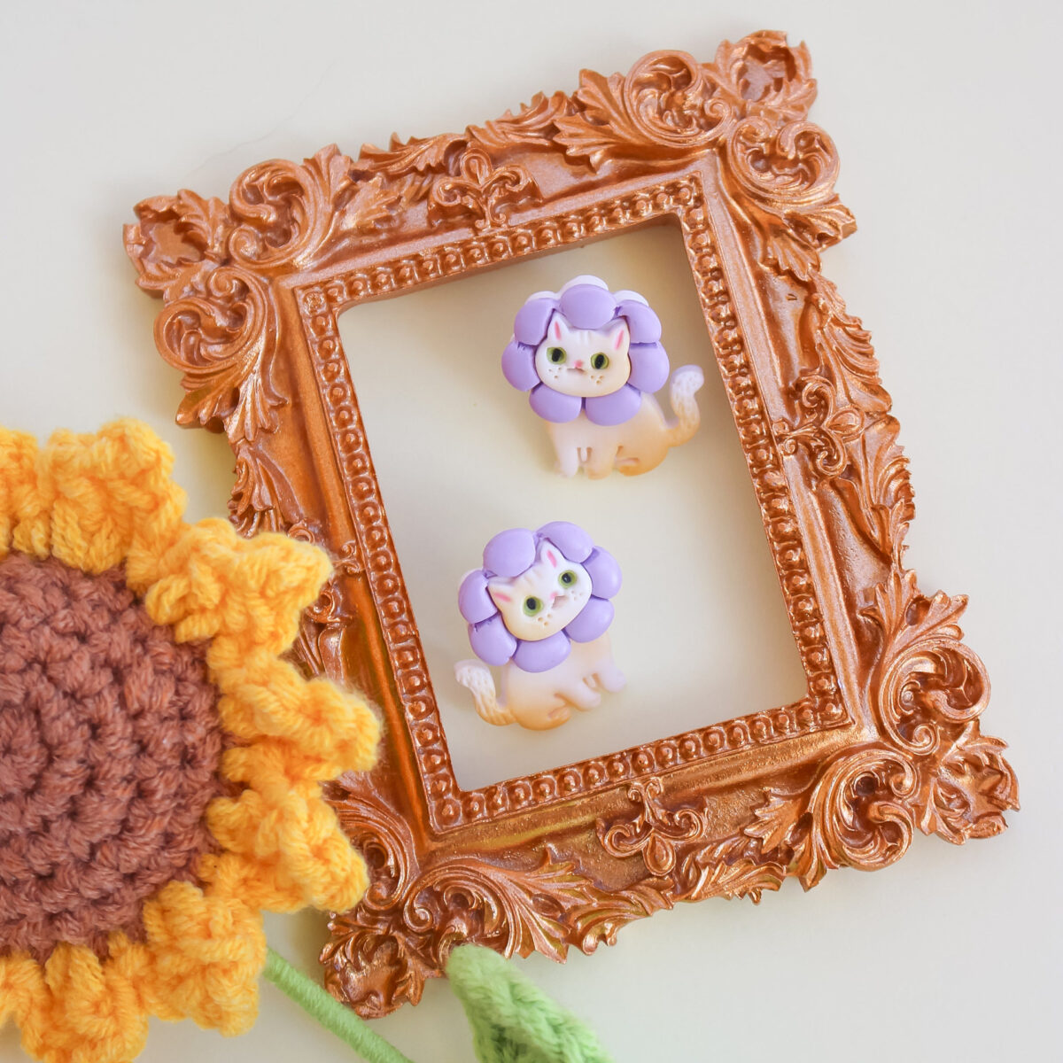Brincos Cat Flower