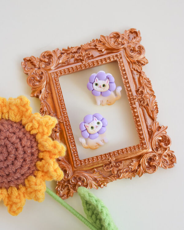 Brincos Cat Flower