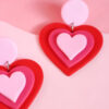 Brincos Pink Retro Heart