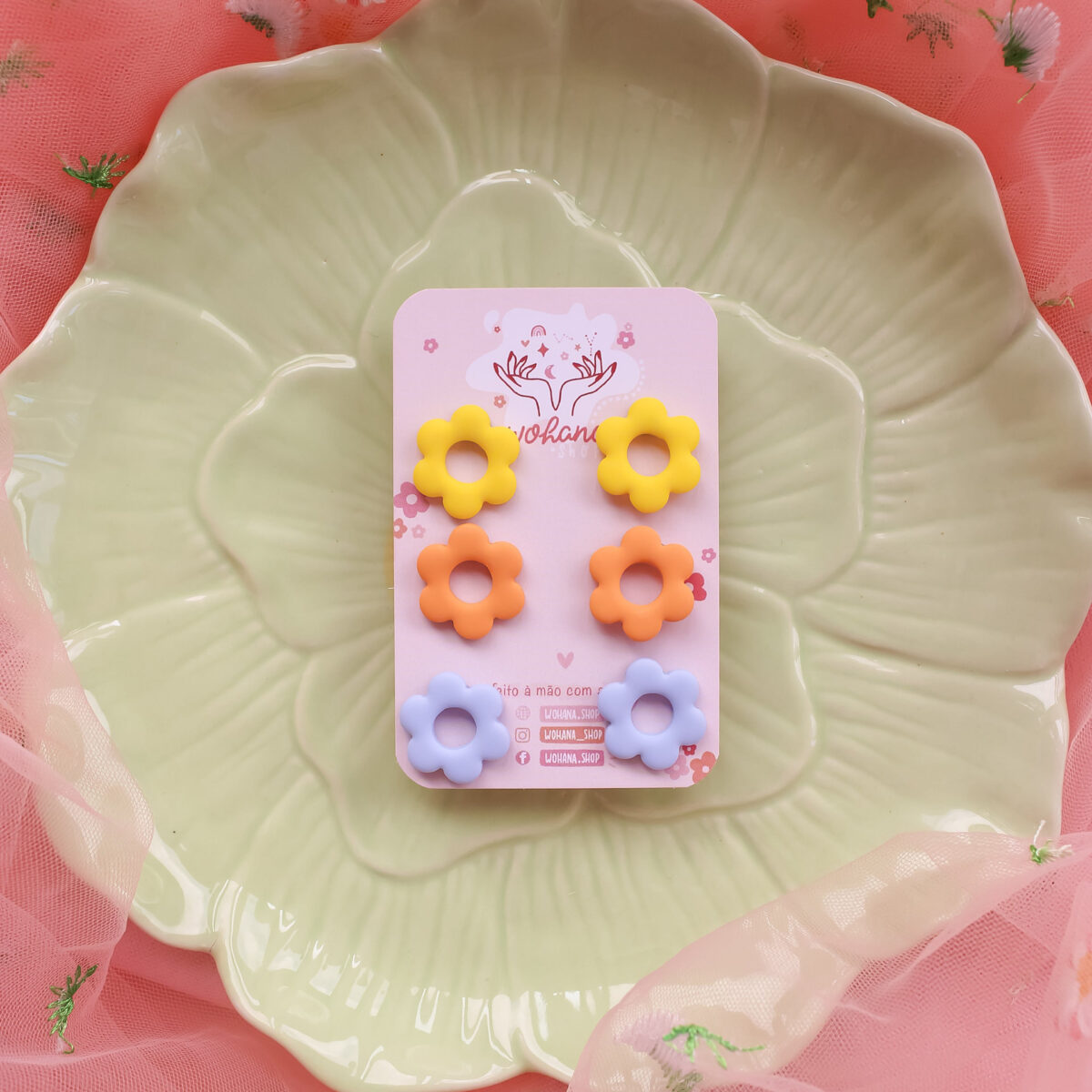 Pack de brincos de flores