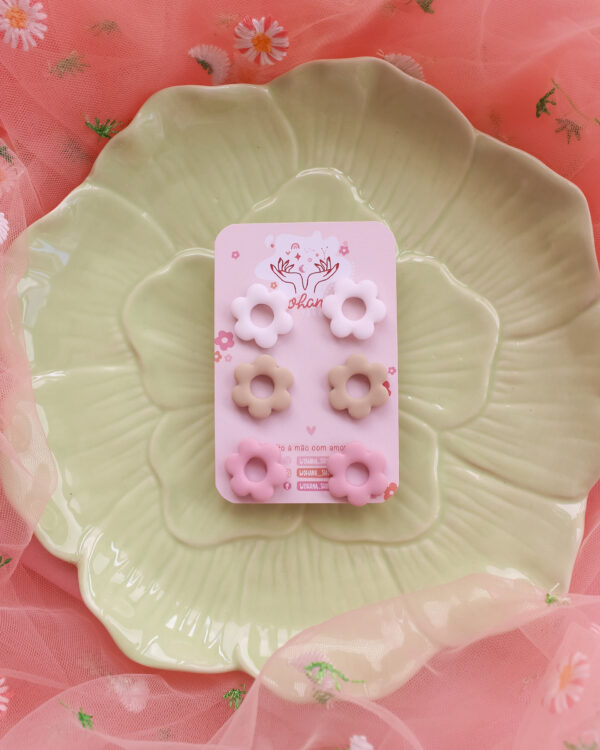 Pack de brincos de flores