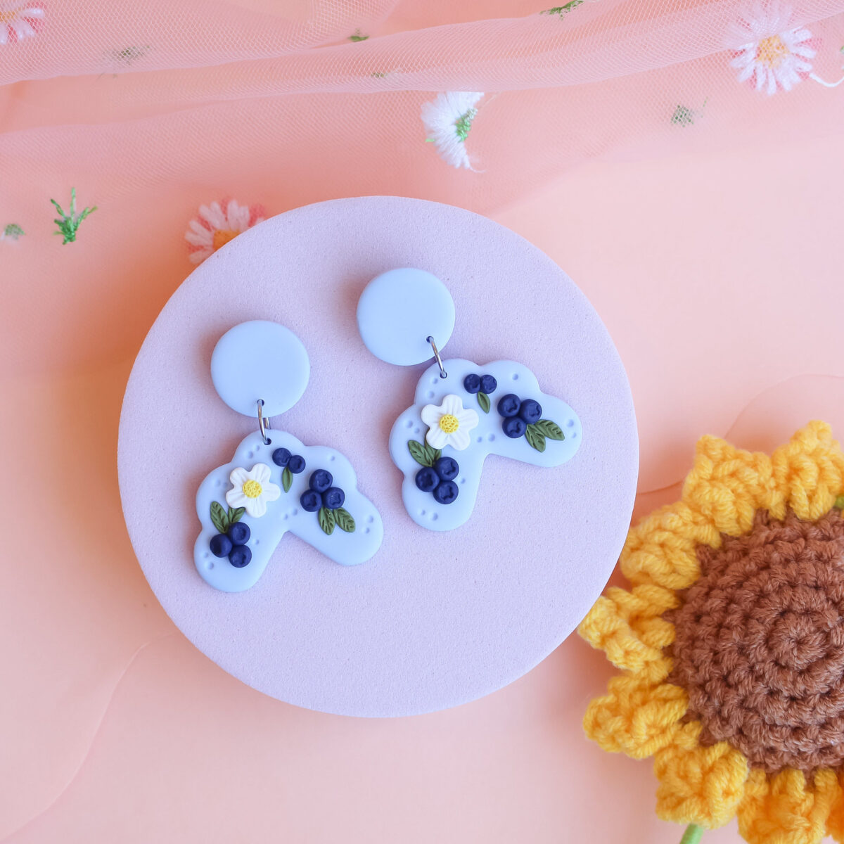 Brincos Blueberry