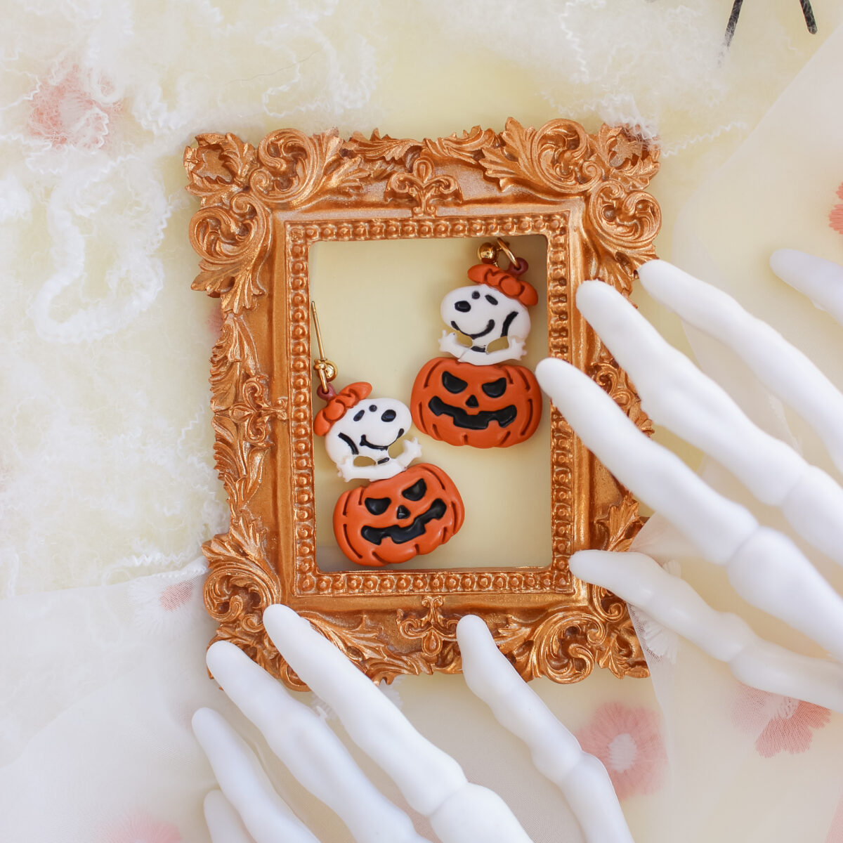 Brincos Pumpkin Snoopy